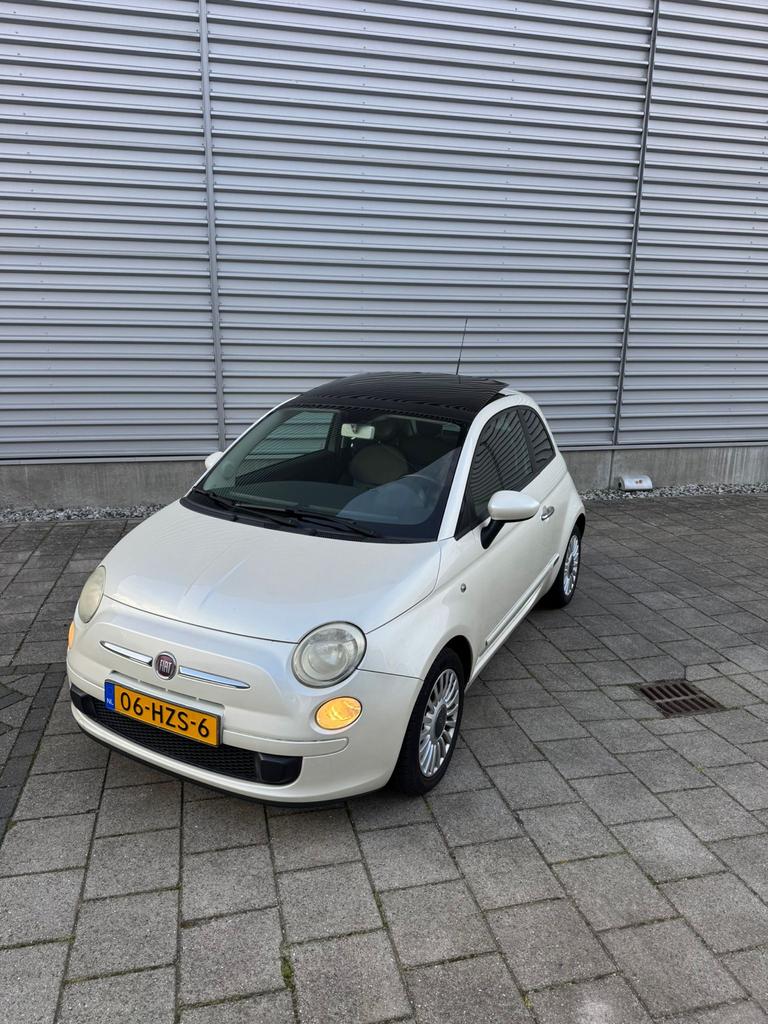 Fiat 500 1.2 AUT 51KW 2009, 4 cilinders, Wit, Start-stop-systeem, Particulier