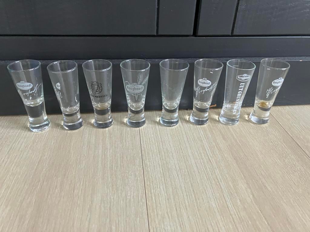 16 x Hooghoudt Borrelglazen / Proefglaasjes - Set van 8, Ophalen of Verzenden, Gebruikt, Borrel- of Shotglas