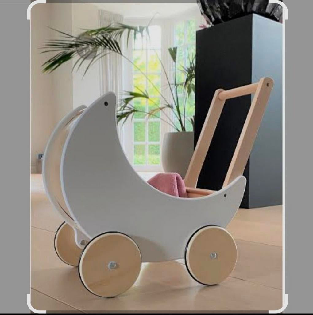 Houten Poppenwagen / Loopwagen - Nieuw in doos, Ophalen, Nieuw, Jongen of Meisje
