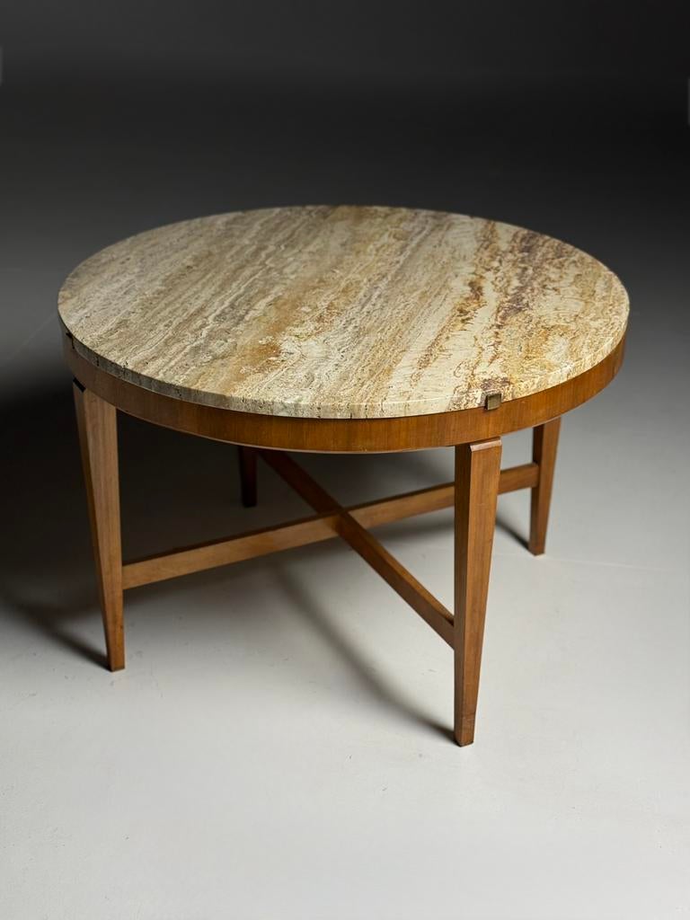 Salontafel travertin marmer blad