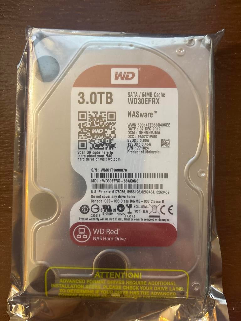 WD Red 3TB hardeschijf NAS nieuw, Computers en Software, Harde schijven, Intern, Server, Nieuw, Ophalen of Verzenden