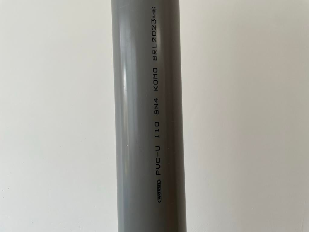 PVC afvoerbuis 110mm, 1.5 meter, Afvoer, Pvc, Nieuw, Ophalen of Verzenden