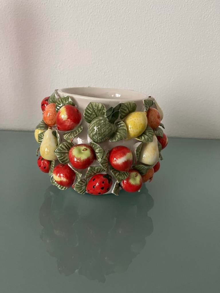 2 x Des Pots Bloempot bloem origineel, Overige kleuren, Aardewerk of Porselein, Ophalen of Verzenden, Zo goed als nieuw