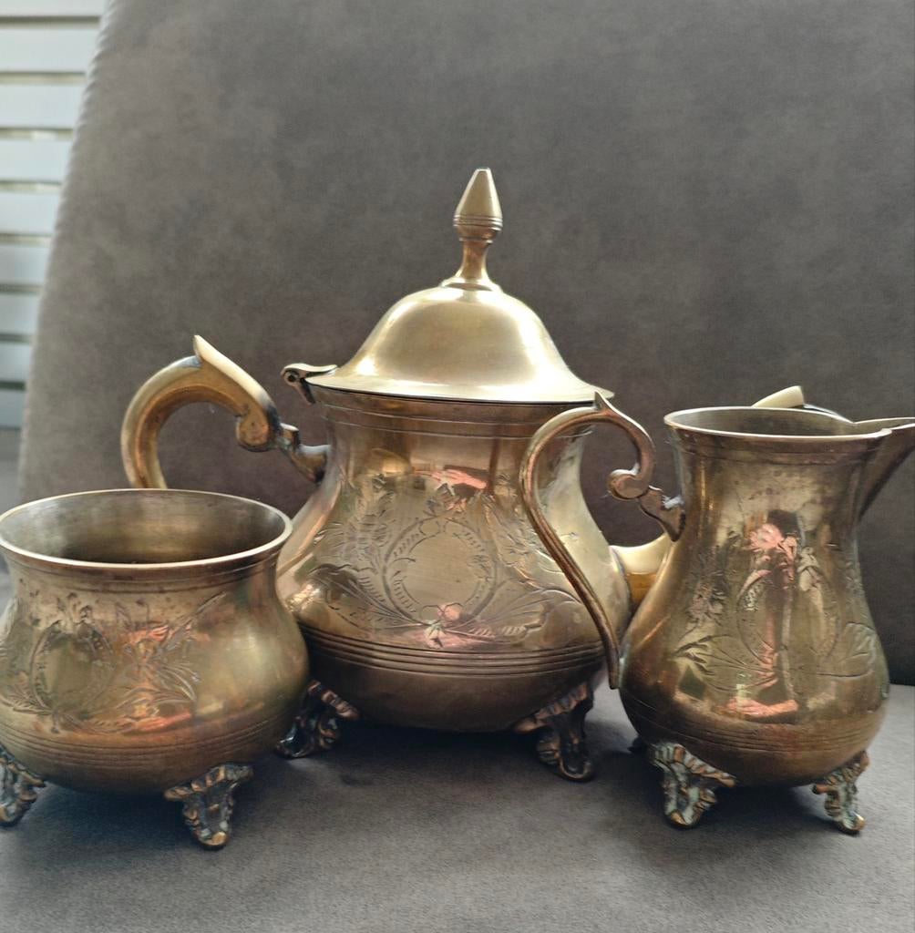 EPNS Koffiekan, Suikerpot en Melkkannetje Set, Ophalen of Verzenden