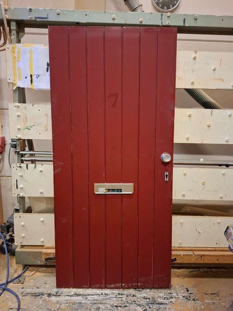 Hardhouten poortdeur / bergingsdeur, Ophalen of Verzenden, 150 tot 200 cm, Hout, 200 cm of meer