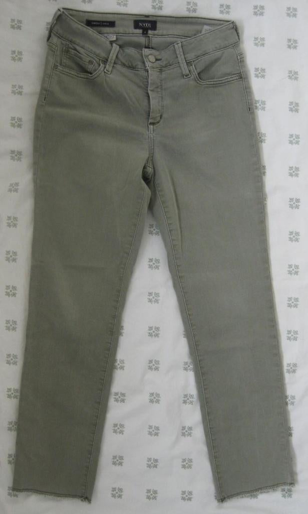 NYDJ groene jeans, maat 34, model SHERI ankle. Lift Tuck, Overige kleuren, Nydj, Ophalen of Verzenden, Zo goed als nieuw