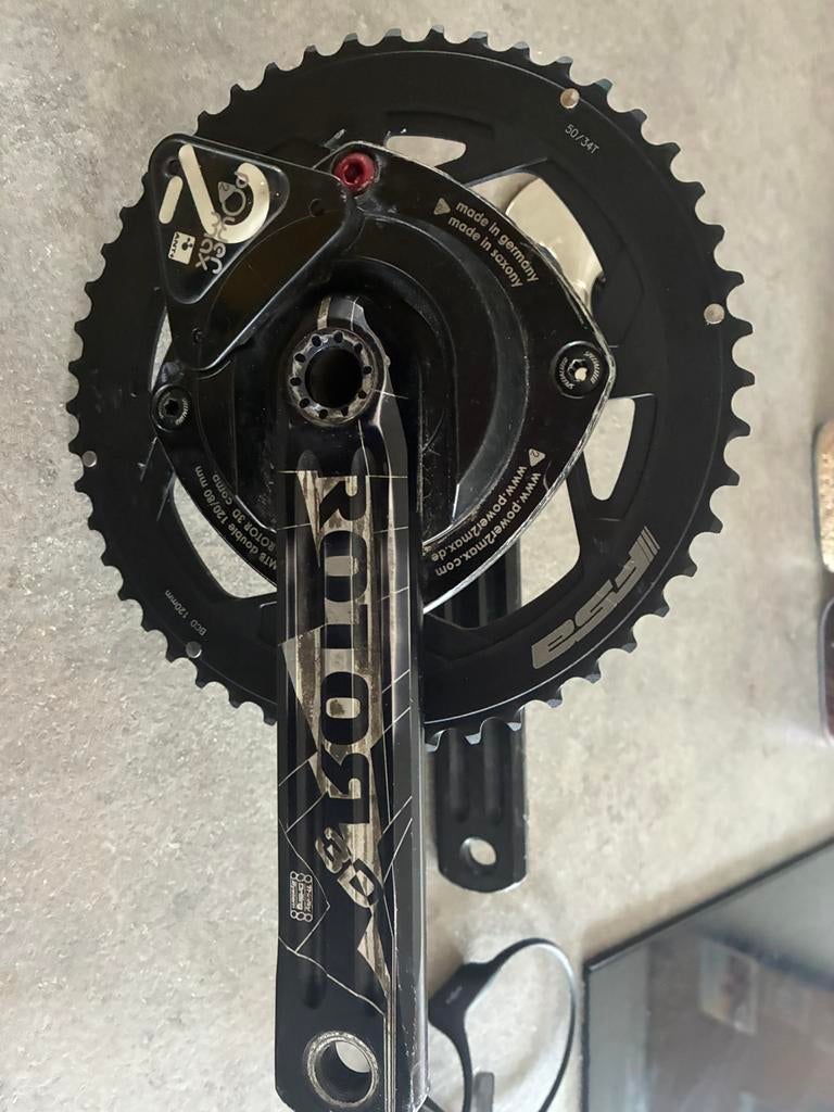 Rotor power2max vermogensmeter, Fietsen en Brommers, Fietsonderdelen, Zo goed als nieuw, Crankstel of Pedalen, Ophalen of Verzenden