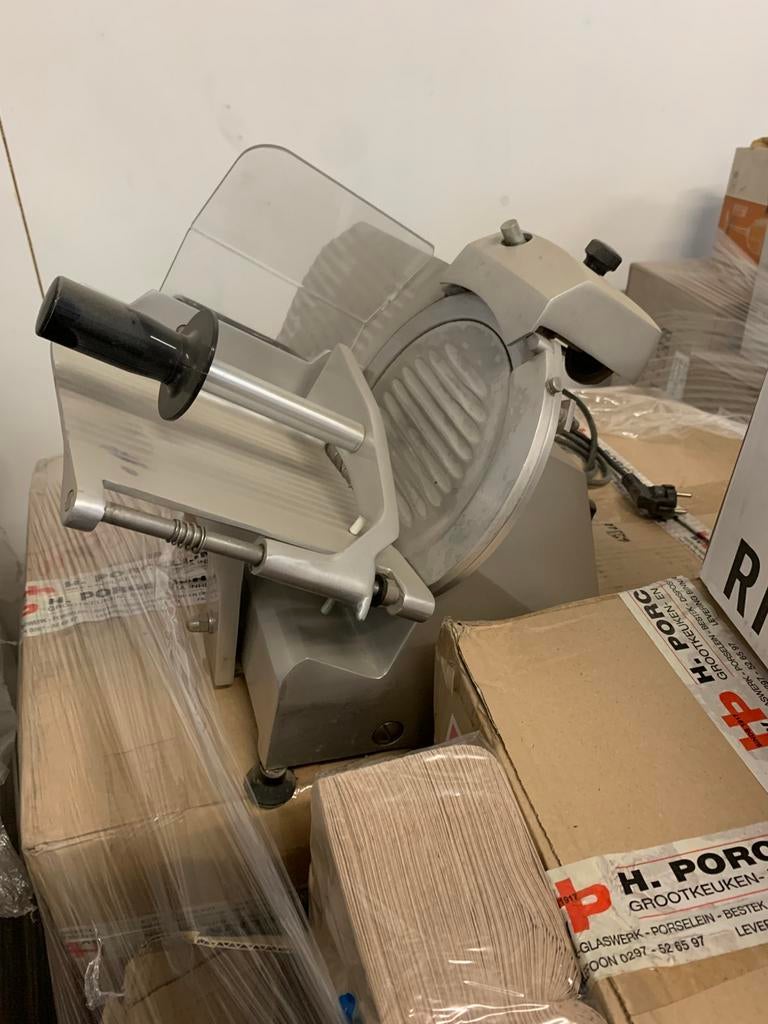 Snijmachine mach 25 cm diam mes 230v, Ophalen, Gebruikt