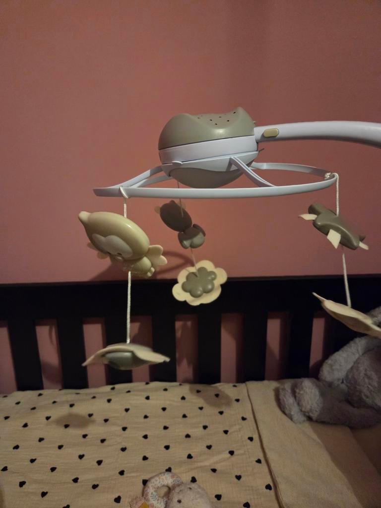 Muziek Mobiel met Licht en Geluid voor Box of Babybed, Kinderen en Baby's, Ophalen of Verzenden, Zo goed als nieuw, Mobiel, Met licht