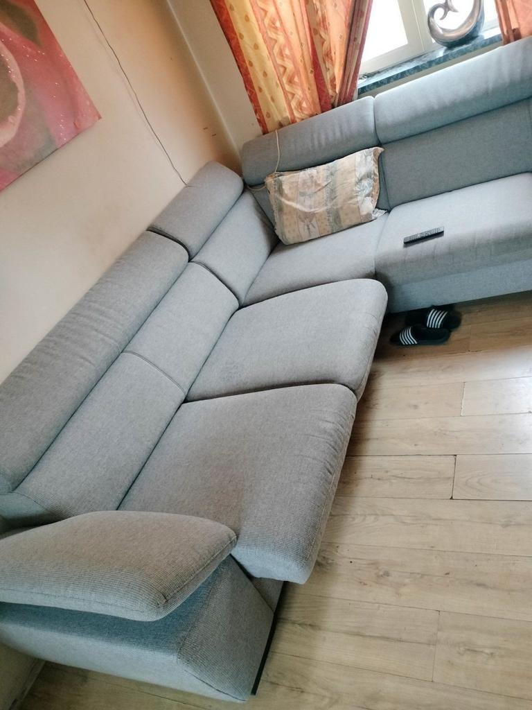 Hoekbank met verstelbare leuningen, Huis en Inrichting, Ophalen of Verzenden, Gebruikt