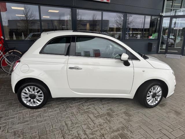 Fiat 500 1.2 LOUNGE + PANORAMADAK/AIRCO/PDC/LMV (bj 2014), Stof, Gebruikt, 840 kg, Wit