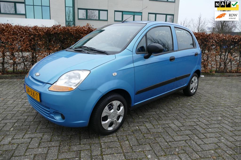 Chevrolet Matiz 0.8 Style 5 drs Airco Apk 30-1-2027 Stuurbek, Voorwielaandrijving, Stof, Gebruikt, Zwart