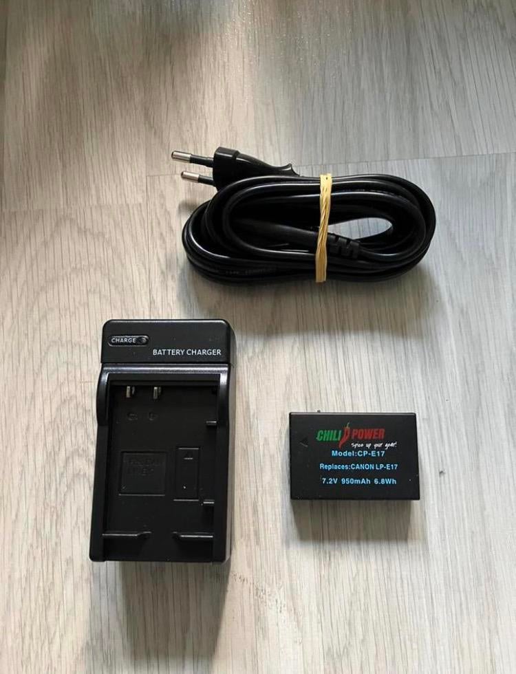 LP-E17 accu en oplader voor Canon, Audio, Tv en Foto, Fotografie | Accu's en Batterijen, Ophalen of Verzenden, Zo goed als nieuw
