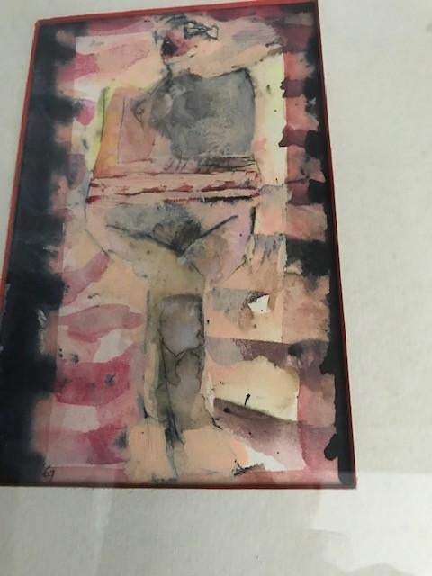 Aquarel 'zonder titel', Antiek en Kunst, Kunst | Tekeningen en Foto's, Ophalen of Verzenden