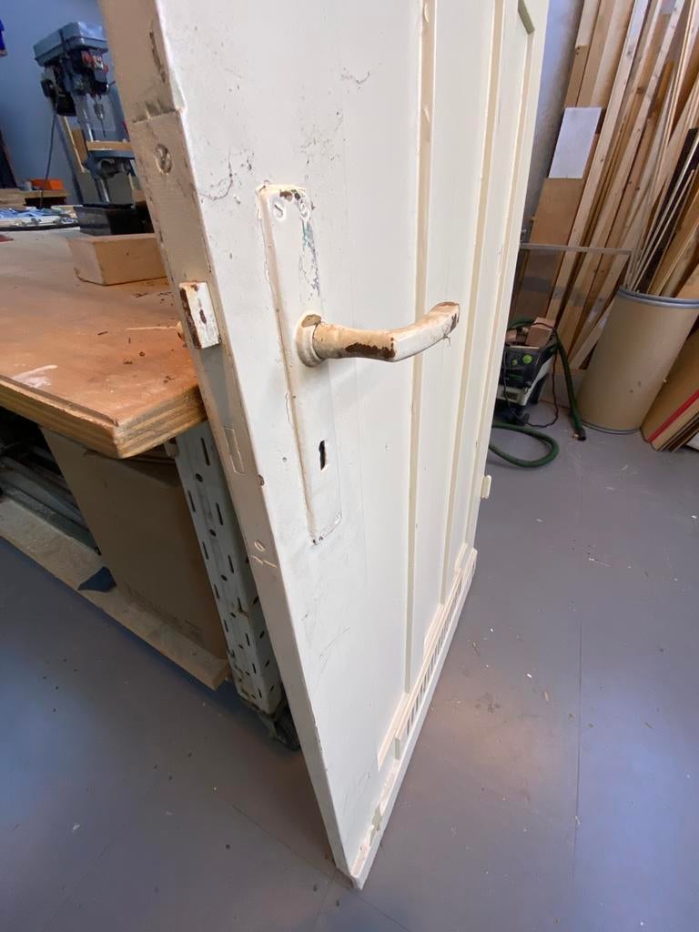 zware oude grenen gangdeuren, Doe-het-zelf en Verbouw, Deuren en Horren, Ophalen, Zo goed als nieuw, Binnendeur, 200 tot 215 cm