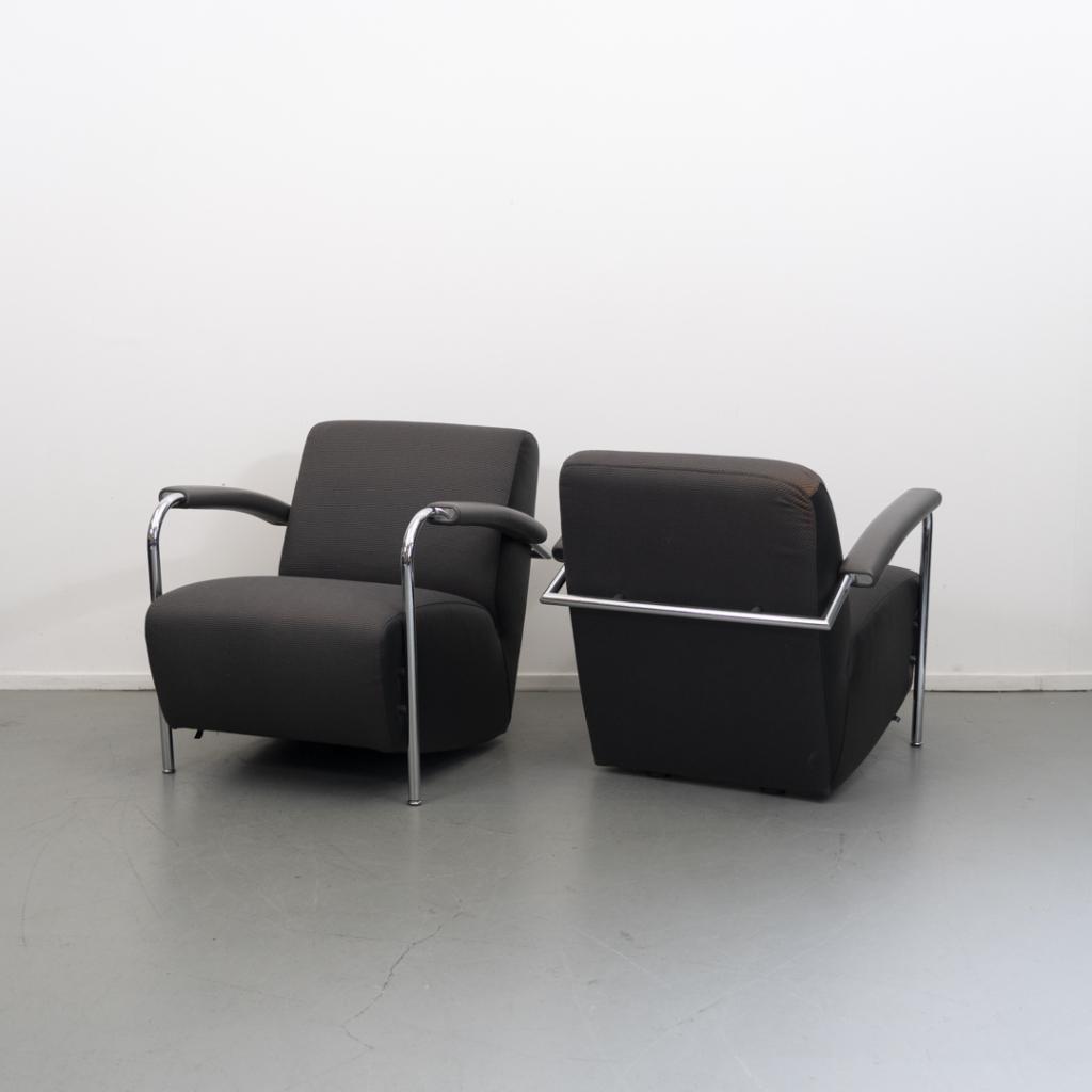 2x Leolux Scylla Antraciet Grijze Stof, Niet ingevuld, Niet ingevuld, Ophalen of Verzenden, Zo goed als nieuw