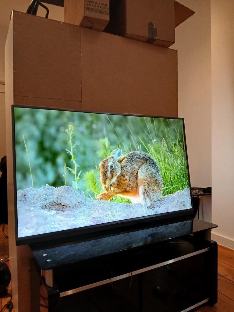 Phillips 55 inch ambilight 4k qled smart tv, Ophalen, Philips, Zo goed als nieuw, 100 cm of meer