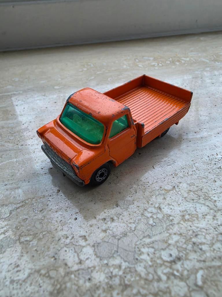 Matchbox Ford Transit Pick-up Oranje, Ophalen of Verzenden, Gebruikt, Overige typen