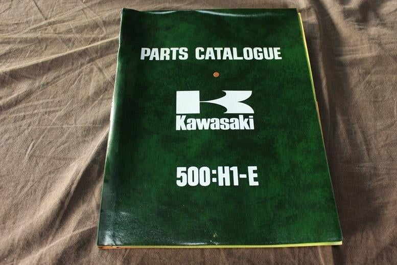 Kawasaki 500 H1-E 1973 motorcycle parts list 500cc triple, Motoren, Handleidingen en Instructieboekjes, Kawasaki, Ophalen of Verzenden