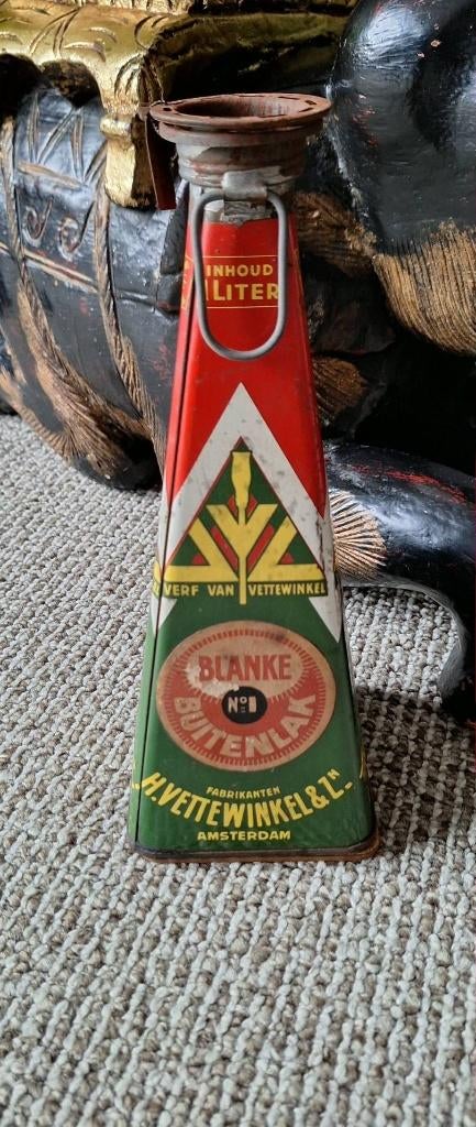 Vintage blik van de verfproducent H. Vettewinkel & Zonen., Ophalen of Verzenden, Gebruikt, Overige, Overige merken
