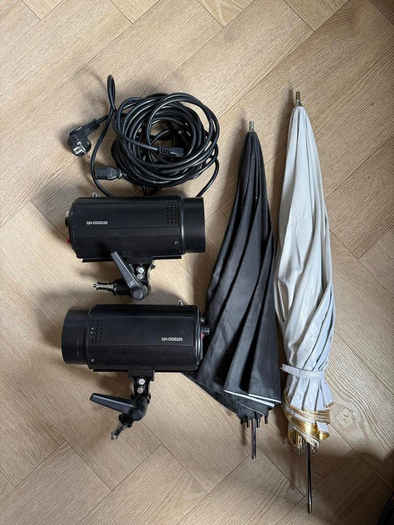 2x Studio lamp flits QH-DGS220, Ophalen of Verzenden, Gebruikt, Overige merken