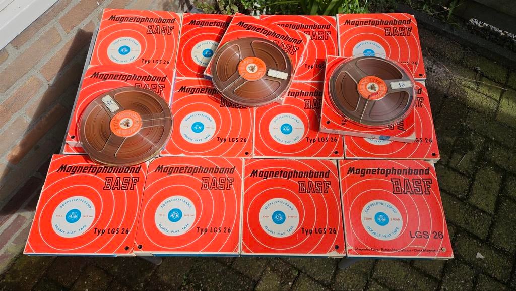 15 STUKS BASF TYPE LGS 26 IN ZEER MOOIE EN GOEDE STAAT, Audio, Tv en Foto, Bandrecorders, Ophalen of Verzenden, Onderdeel, Met banden