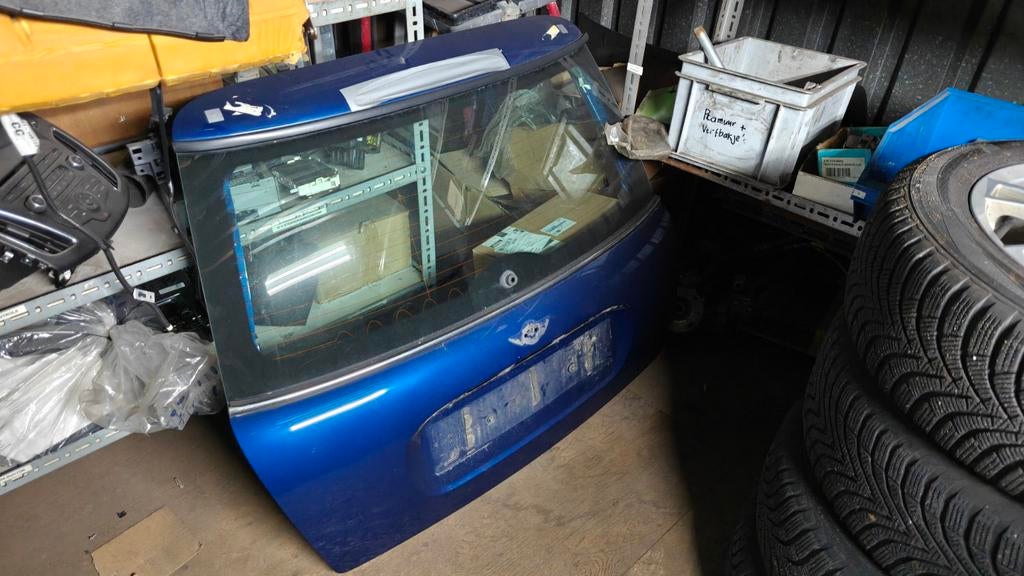 Mini Cooper R50/R53 achterklep Indi Blue, Ophalen