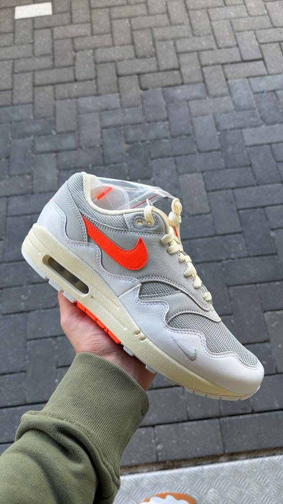 Patta Air Max 1 White Crimson maat 45.5, Ophalen of Verzenden, Nieuw, Wit