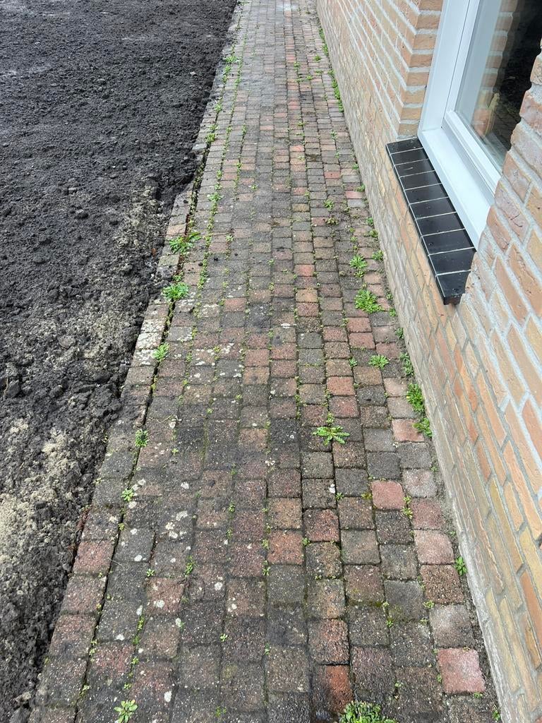 46,5 m2 betonnen klinkers 10x10x6 cm, Ophalen, Gebruikt, Klinkers, 10 m² of meer