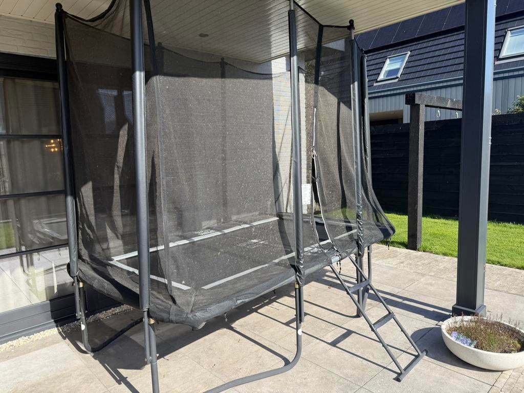 Vierkante trampoline 283*190, Kinderen en Baby's, Speelgoed | Buiten | Trampolines, Ophalen of Verzenden, Zo goed als nieuw