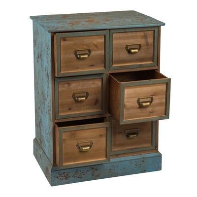 Apothekerskast dressoir met 6 laden, Ophalen, 5 laden of meer, Vintage, Minder dan 100 cm