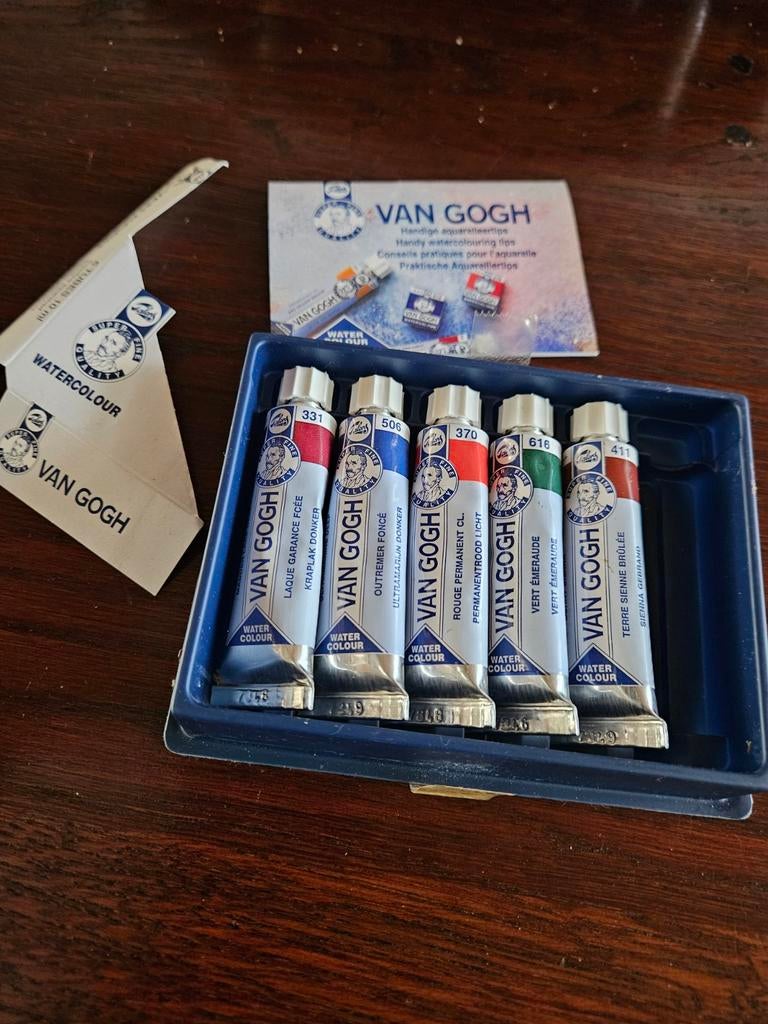 5 tubes Van Gogh waterverf 10 ml - zgan, Ophalen of Verzenden, Zo goed als nieuw
