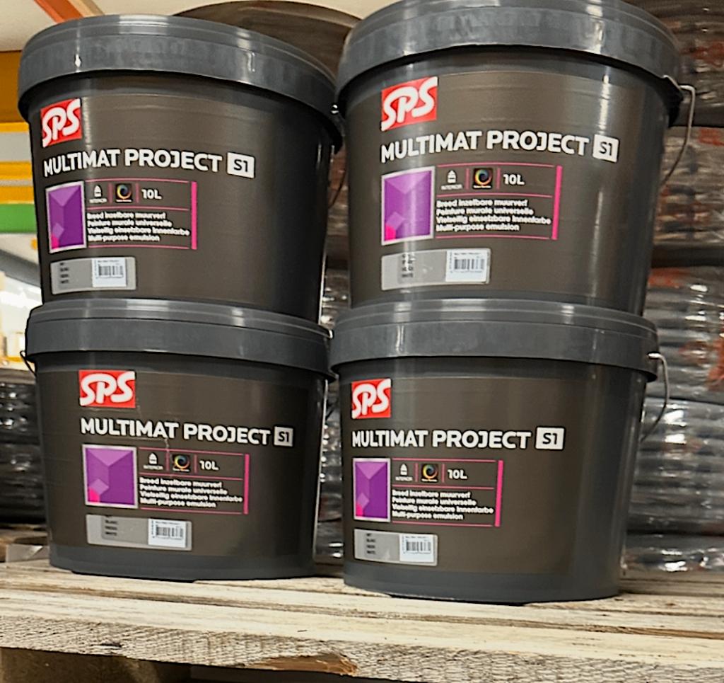 SPS Multimat S1 muurverf Latex 10L Wit, Wit, Nieuw, Ophalen of Verzenden, Verf