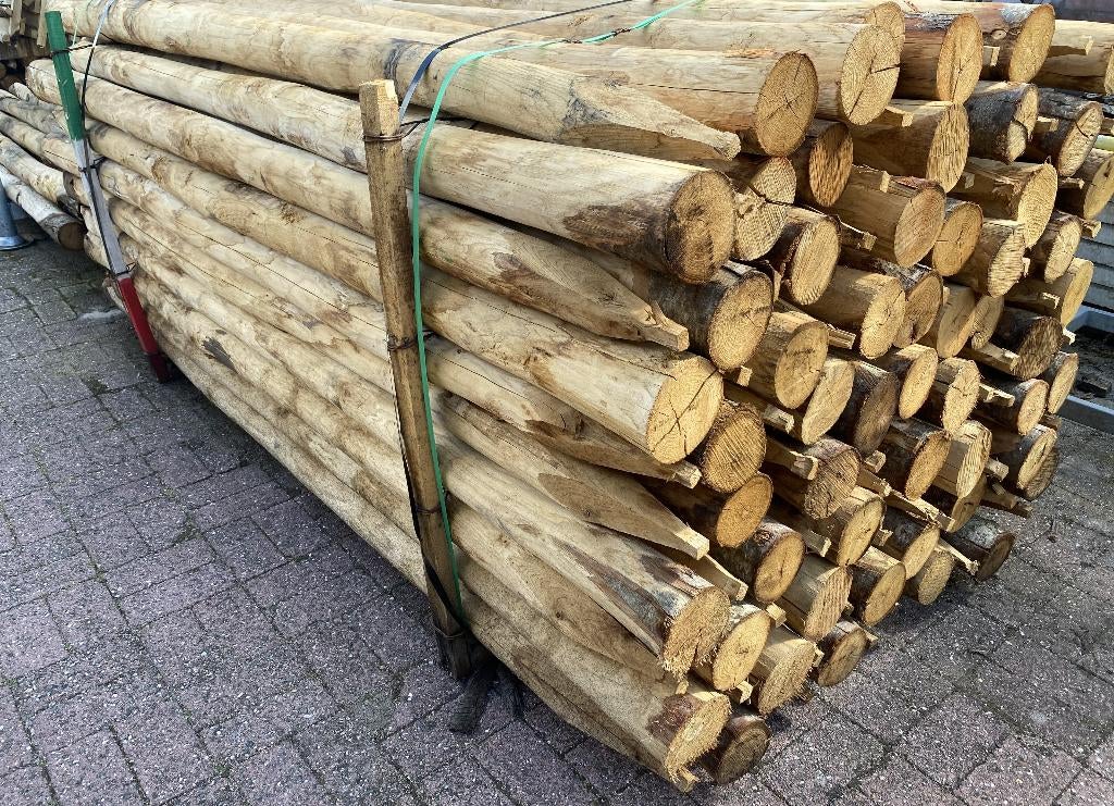 Kastanje palen rond diverse afmetingen *nieuw*, Ophalen, Nieuw, 250 cm of meer, Palen