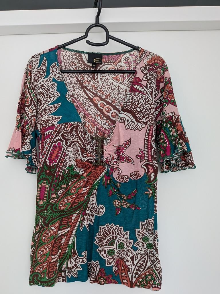 Cavalli top 36, Overige kleuren, Ophalen of Verzenden, Zo goed als nieuw, Korte mouw