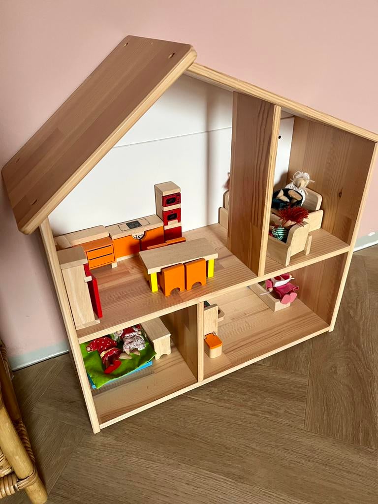 Ikea flitsat poppenhuis incl. toebehoren, Kinderen en Baby's, Speelgoed | Poppenhuizen, Ophalen, Zo goed als nieuw, Poppenhuis