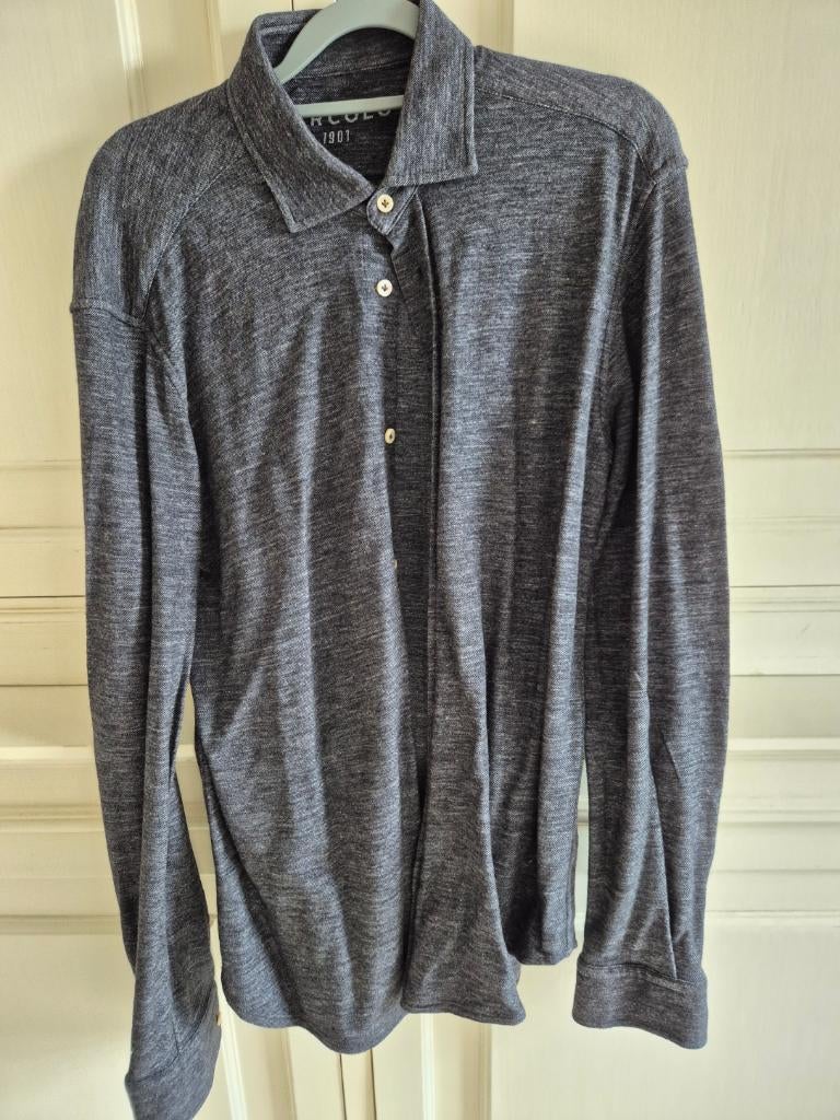 Shirt Circolo L grijs pique antraciet, Ophalen of Verzenden, Zo goed als nieuw, Grijs, Halswijdte 41/42 (L)