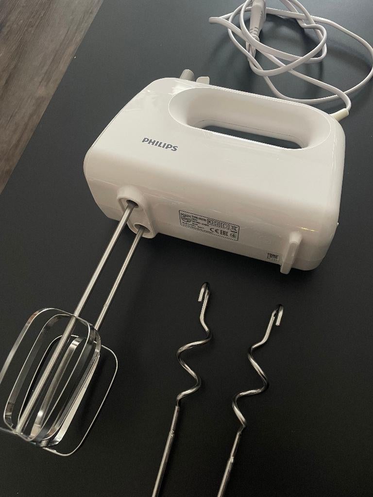 Philips Hand Mixer HR3705/00 - 300W - Complete, Ophalen, Zo goed als nieuw, Wit