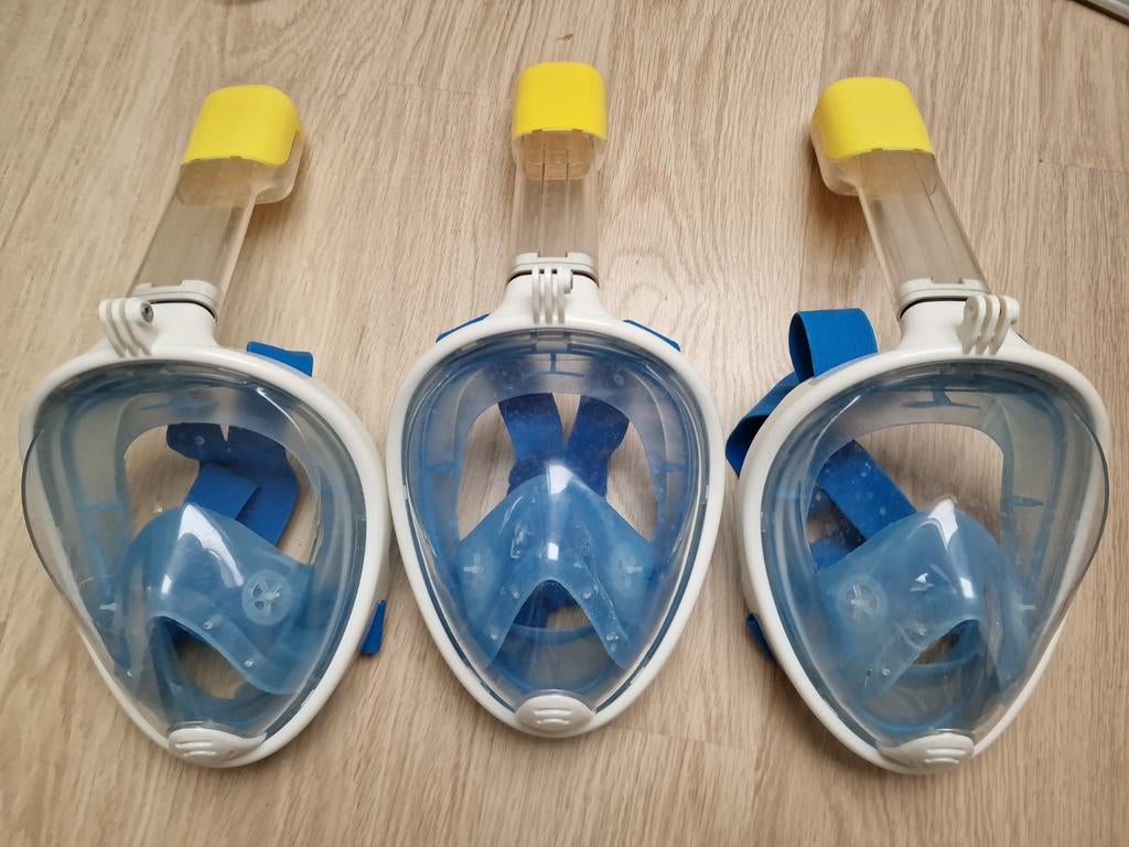 Snorkelsets: 2x kindermaat, 1x volwassenen (z.g.a.n.), Watersport en Boten, Snorkelen, Ophalen of Verzenden, Zo goed als nieuw