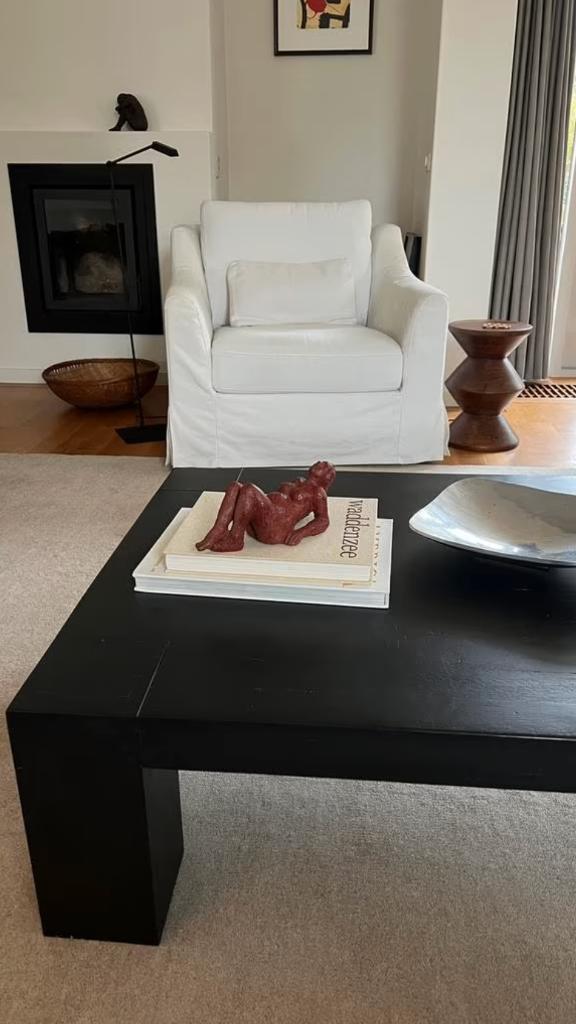 Massief houten salontafel, Huis en Inrichting, Tafels | Salontafels, Ophalen, Gebruikt, 100 tot 150 cm, 50 tot 100 cm