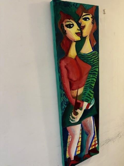 Schilderij van Fabrice Hünd (A'dam 1961 - A'dam 2021), Ophalen