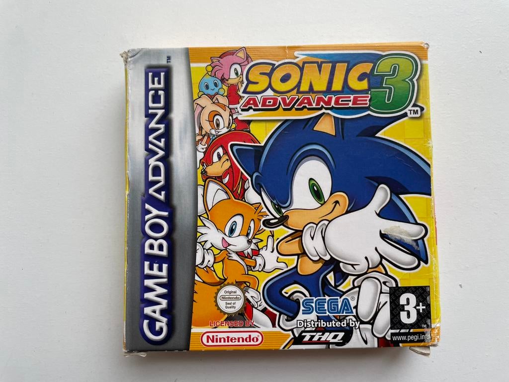 Nintendo GBA gameboy sonic advance 3, Spelcomputers en Games, Games | Nintendo Game Boy, Avontuur en Actie, 1 speler, Ophalen of Verzenden