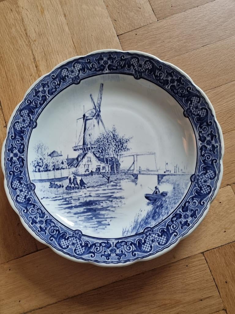 Groot Royal Sphinx bord Delfts blauw 30cm, Ophalen of Verzenden