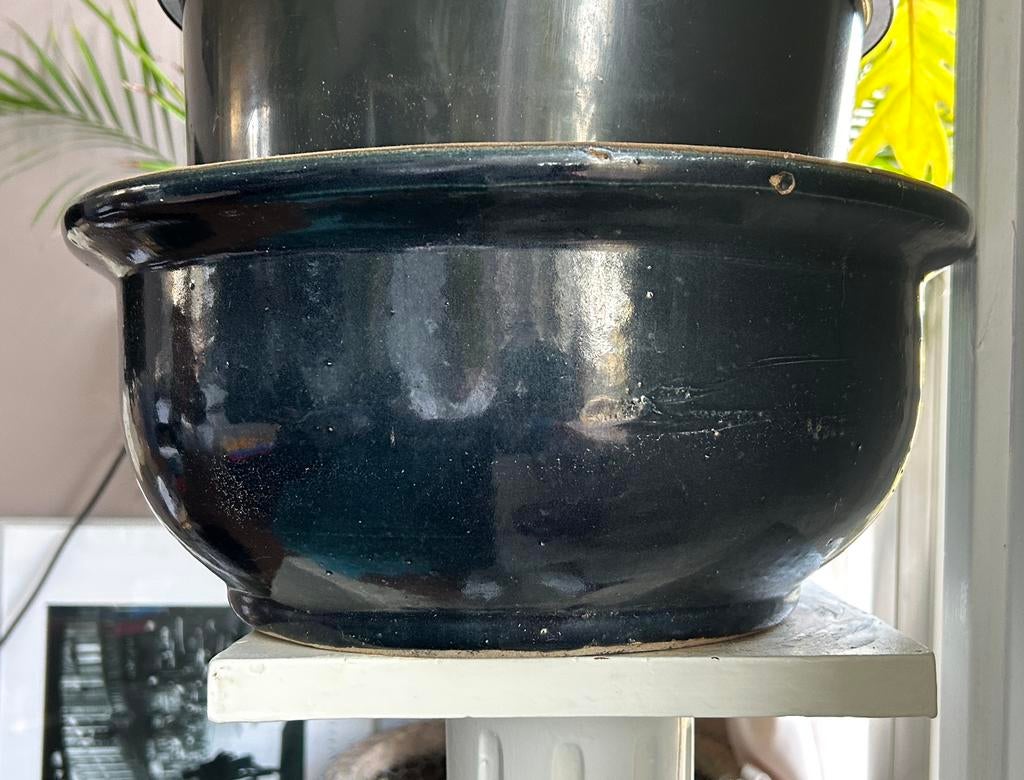 Grote blauwe pot, Ophalen, Overige materialen, Gebruikt, Minder dan 30 cm