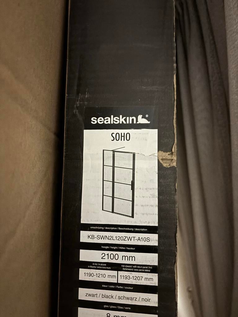 Sealskin Soho Douchewand en Deur - Nieuw in Verpakking, Ophalen of Verzenden, Nieuw, Glas, Douche