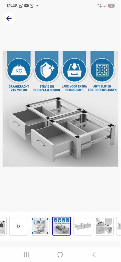 Vonia Wasmachine Verhoger - Dubbel - Met Lades, Ophalen of Verzenden, Nieuw