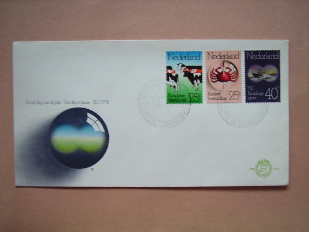 FDC   Nederland FDC 133, Ophalen of Verzenden, Onbeschreven, Nederland