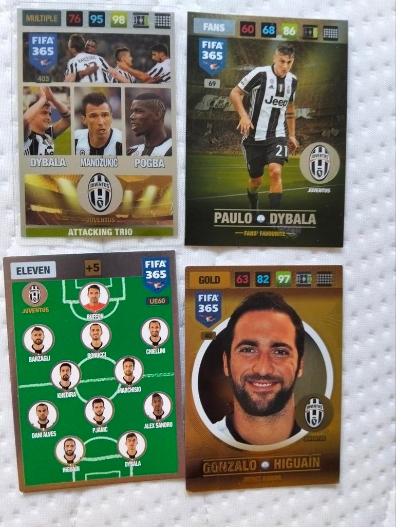 FIFA 365 Voetbalplaatjes Juventus - Higuain, Dybala, Pogba, Ophalen of Verzenden