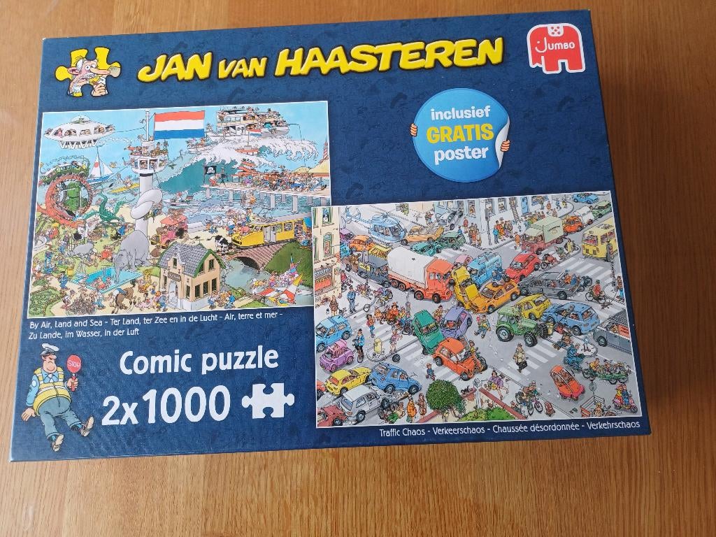 Jan van Haasteren 2 x 1000, 3 stuks, Ophalen, 500 t/m 1500 stukjes, Zo goed als nieuw, Legpuzzel
