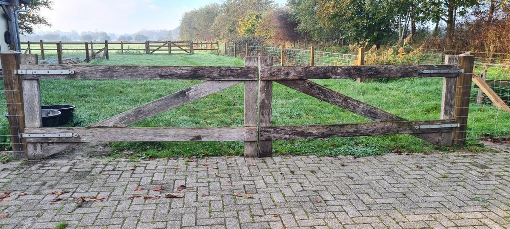 Zwaar eiken weidehekken, Dieren en Toebehoren, Stalling en Weidegang